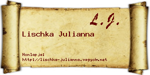 Lischka Julianna névjegykártya